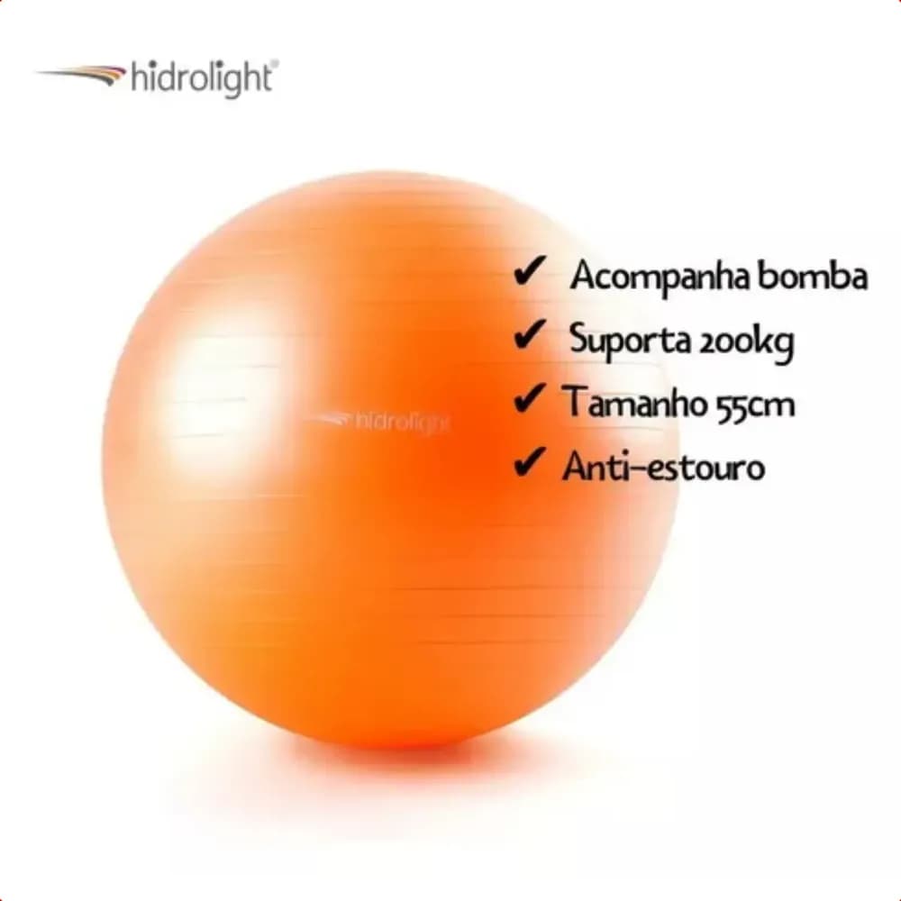 Bola de exercícios Laranja 55 cm — foto 11